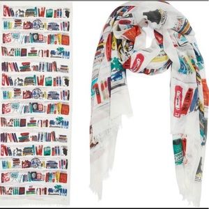 Kate Space Like a Book Oblong scarf